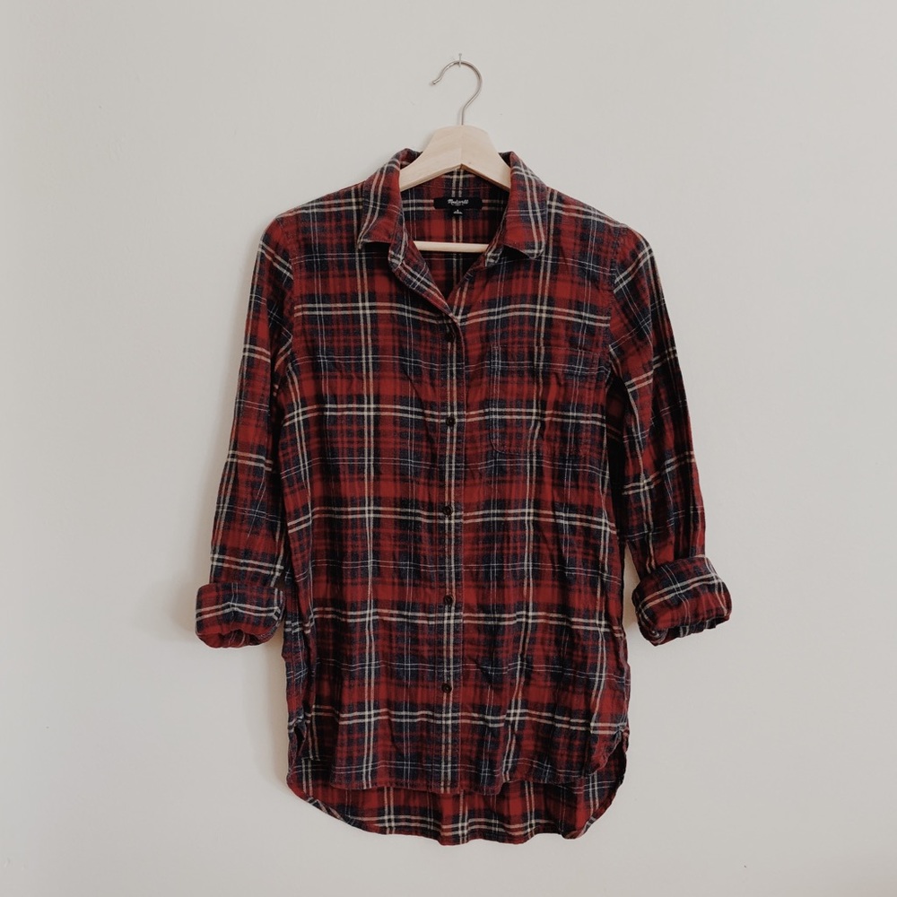 MADEWELL Bainbridge Plaid Ex-Boyfriend Flannel S